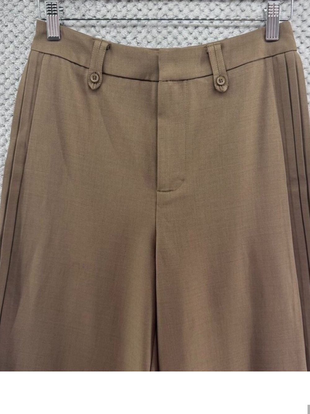 Commense Pants Womens S Brown High Rise Wide Leg Palazzo Pleaded Side Career New - Picture 2 of 5